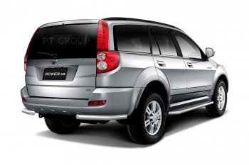 22 999 р. Порожки для ног из трубы Ø51 с алюминиевой площадкой Petroil Tuning. Great Wall Hover H5 (2010-2017) (Нержавейка полированная)  с доставкой в г. Вологда. Увеличить фотографию 2