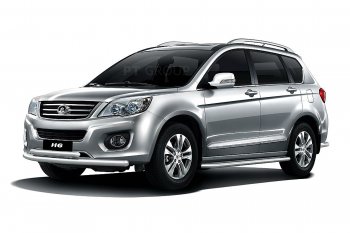 17 449 р. Порожки для ног из трубы Ø51 с алюминиевой площадкой Petroil Tining Great Wall Hover H6 (2012-2016) (Нержавейка)  с доставкой в г. Вологда. Увеличить фотографию 2