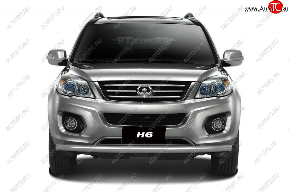 7 849 р. Защита переднего бампера одинарная из трубы d63 мм Petroil Tuning Great Wall Hover H6 (2012-2016) (Нержавейка)  с доставкой в г. Вологда