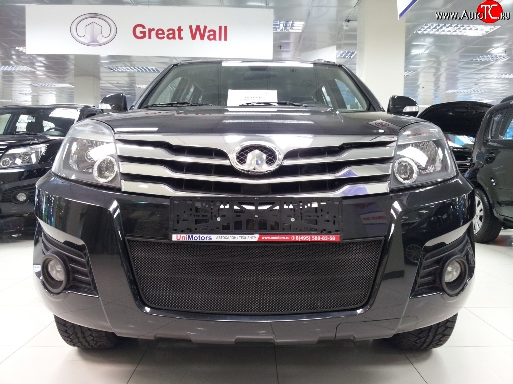 1 469 р. Сетка на бампер Russtal (черная) Great Wall Hover H3  дорестайлинг (2010-2014)  с доставкой в г. Вологда