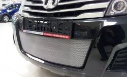 1 539 р. Сетка на бампер Russtal (хром) Great Wall Hover H3  дорестайлинг (2010-2014)  с доставкой в г. Вологда. Увеличить фотографию 3