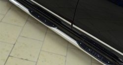 14 449 р. Защита порогов с пластиковыми вставками для ног из круглой трубы диаметром 76 мм Russtal Great Wall Hover H6 (2012-2016) (Защита порогов с со скосами на торцах (вариант 1))  с доставкой в г. Вологда. Увеличить фотографию 6