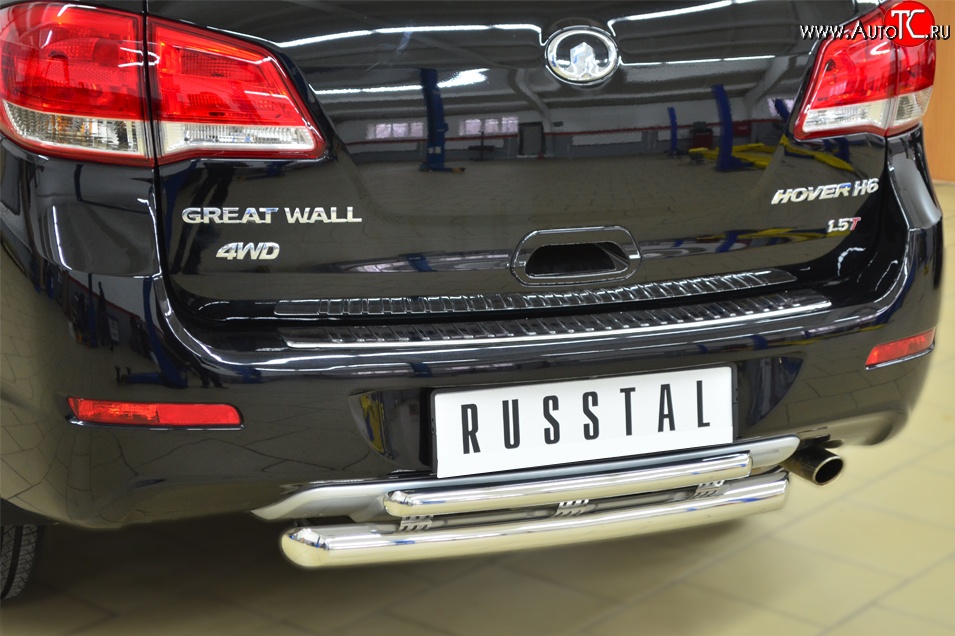 16 999 р. Одинарная защита заднего бампера из трубы диаметром 42 мм SLITKOFF Great Wall Hover H6 (2012-2016)  с доставкой в г. Вологда