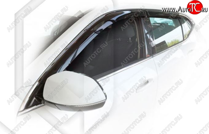 2 199 р. Дефлектора окон CA-Plastiс Haval F7  дорестайлинг (2018-2022) (Classic полупрозрачный, Без хром молдингов)  с доставкой в г. Вологда