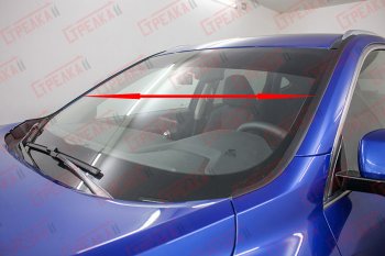 1 699 р. Водостоки (дефлектора) лобового стекла Стрелка 11  Haval F7x (2019-2022) дорестайлинг  с доставкой в г. Вологда. Увеличить фотографию 3