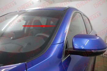 1 699 р. Водостоки (дефлектора) лобового стекла Стрелка 11  Haval F7x (2019-2022) дорестайлинг  с доставкой в г. Вологда. Увеличить фотографию 2