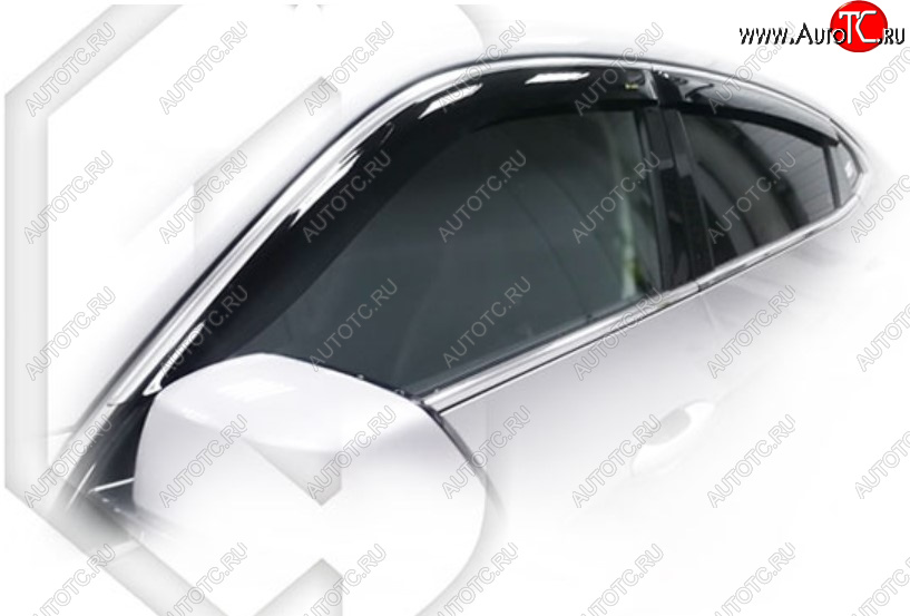 2 199 р. Дефлектора окон CA-Plastic Haval F7x дорестайлинг (2019-2022) (Classic полупрозрачный, Без хром молдинга)  с доставкой в г. Вологда