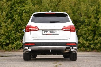 24 949 р. Защита заднего бампера Petroil Tuning (уголки двойные, d63/51) Haval H6 (2013-2020) (Нержавеющая полированная сталь)  с доставкой в г. Вологда. Увеличить фотографию 3