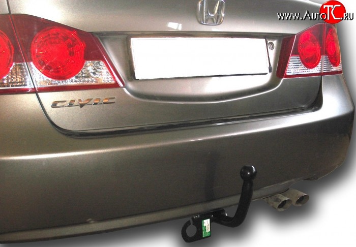 7 499 р. Фаркоп Лидер Плюс Honda Civic FD седан дорестайлинг (2005-2008) (Без электропакета)  с доставкой в г. Вологда