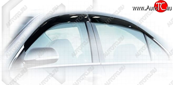 1 999 р. Дефлектора окон (CL-8, CL9) CA-Plastiс Honda Accord 7 CL седан дорестайлинг (2002-2005) (Classic полупрозрачный, Без хром.молдинга, Крепление только на скотч)  с доставкой в г. Вологда
