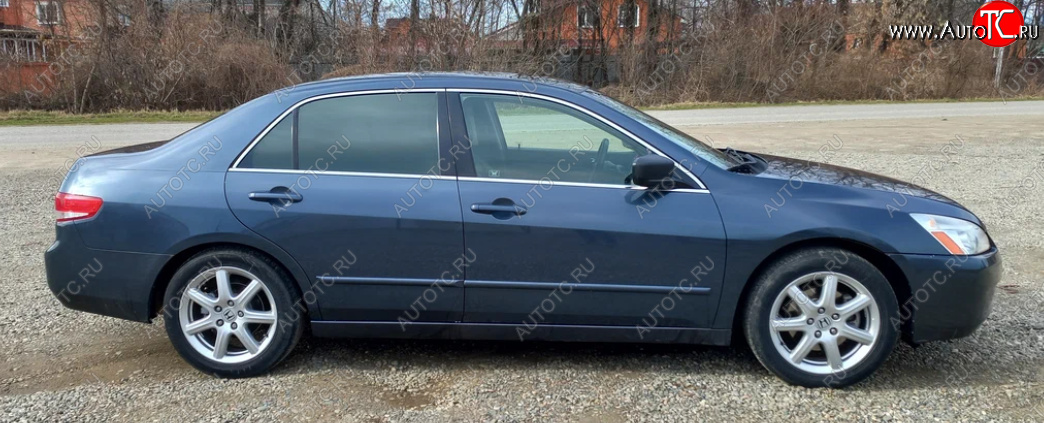 3 589 р. Молдинги дверей (комплект 4 штуки) BodyParts Honda Accord 7 CL седан дорестайлинг (2002-2005) (Неокрашенные)  с доставкой в г. Вологда