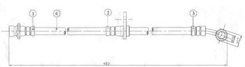 Тормозной шланг передний SAT (правый) Honda Accord 7 CL седан дорестайлинг (2002-2005)