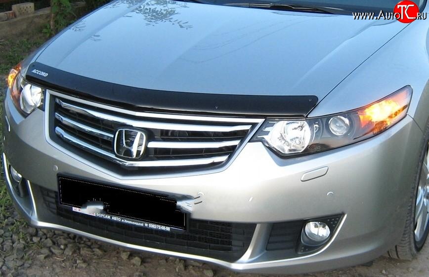 4 599 р. Дефлектор капота NovLine Honda Accord 8 CU седан дорестайлинг (2008-2011)  с доставкой в г. Вологда