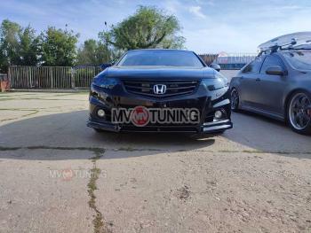 27 499 р. Бампер передний Modulo Style  Honda Accord ( 8 CU,  8 CW) (2008-2013) седан дорестайлинг, универсал дорестайлинг, седан рестайлинг, универсал рестайлинг (Неокрашенный, Без вырезов под парктронники, Без вырезов под омыватели)  с доставкой в г. Вологда. Увеличить фотографию 5