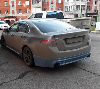 6 499 р. Накладка Type-S Mini на задний бампер Honda Accord 8 CU седан дорестайлинг (2008-2011) (Неокрашенная)  с доставкой в г. Вологда. Увеличить фотографию 2