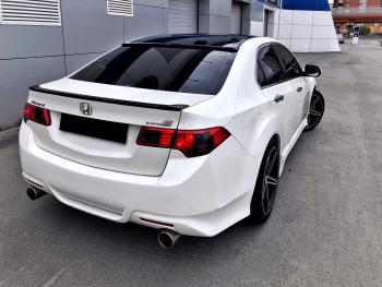4 199 р. Лип спойлер на крышку багажника MV-Tuning Honda Accord 8 CU седан дорестайлинг (2008-2011) (Неокрашенный)  с доставкой в г. Вологда. Увеличить фотографию 3