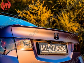 4 199 р. Лип спойлер на крышку багажника MV-Tuning Honda Accord 8 CU седан дорестайлинг (2008-2011) (Неокрашенный)  с доставкой в г. Вологда. Увеличить фотографию 5