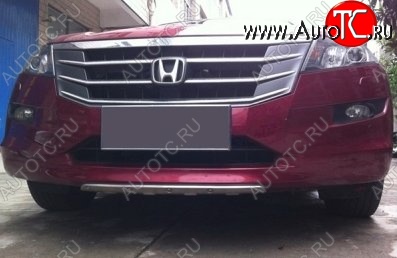 19 449 р. Накладка на передний бампер CT Honda Accord 9 CR седан дорестайлинг (2013-2016) (Неокрашенная)  с доставкой в г. Вологда