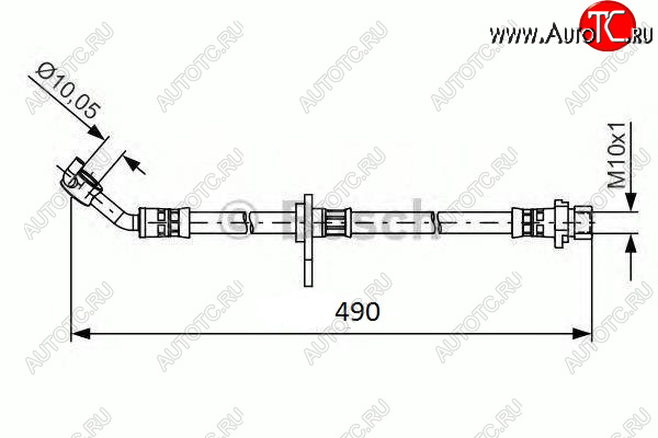 3 279 р. Правый тормозной шланг BOSCH Honda Accord 9 CR седан дорестайлинг (2013-2016)  с доставкой в г. Вологда