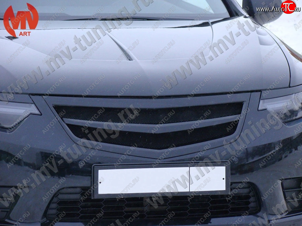 5 099 р. Решётка радиатора Tuning-Sport  Honda Accord ( 8 CU,  8 CW) (2011-2013) седан рестайлинг, универсал рестайлинг (Без сетки, Неокрашенная)  с доставкой в г. Вологда