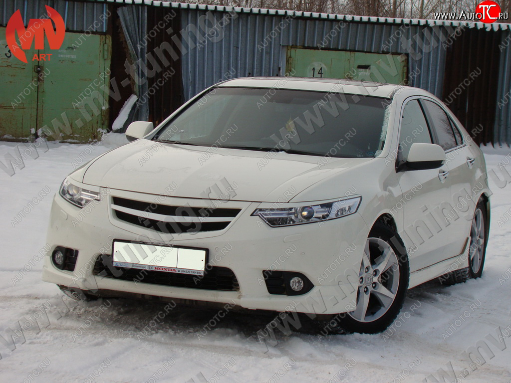 2 099 р. Молдинг решетки радиатора SPORT  Honda Accord ( 8 CU,  8 CW) (2011-2013) седан рестайлинг, универсал рестайлинг (Неокрашенный)  с доставкой в г. Вологда