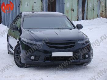 2 099 р. Молдинг решетки радиатора SPORT  Honda Accord ( 8 CU,  8 CW) (2011-2013) седан рестайлинг, универсал рестайлинг (Неокрашенный)  с доставкой в г. Вологда. Увеличить фотографию 2