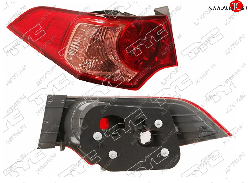 7 499 р. Левый фонарь задний (внешний) TYC  Honda Accord  8 CU (2011-2013) седан рестайлинг  с доставкой в г. Вологда