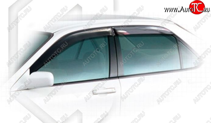 1 999 р. Дефлектора окон (CL1,CL3, CF3-CF5) CA-Plastiс  Honda Accord  6 CF (1997-2002) седан дорестайлинг, седан рестайлинг (Classic полупрозрачный, Без хром.молдинга)  с доставкой в г. Вологда
