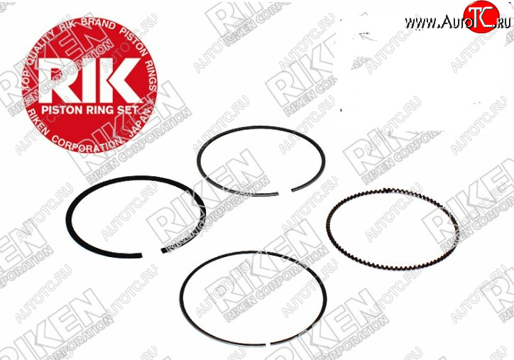1 839 р. Комплект поршневых колец на 1 поршень RIKEN STD (D15B/D16W1)  Honda Accord  6 CF - HR-V ( GH1,GH2,  GH3, GH4,  GH1, GH2)  с доставкой в г. Вологда