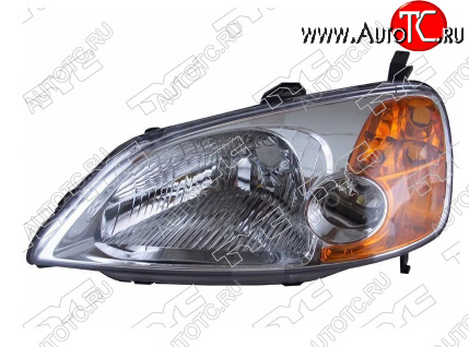 7 849 р. Левая фара (евросвет) TYC  Honda Civic  ES (2000-2003) седан дорестайлинг  с доставкой в г. Вологда