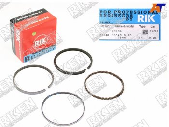 Комплект поршневых колец на 1 поршень RIKEN (D14A / D17A) Honda Stream 2 RN6,RN7, RN8, RN9 дорестайлинг (2006-2009)