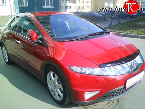 2 069 р. Дефлектор капота NovLine Honda Civic FK,FN хэтчбэк 5 дв. дорестайлинг (2005-2008)  с доставкой в г. Вологда