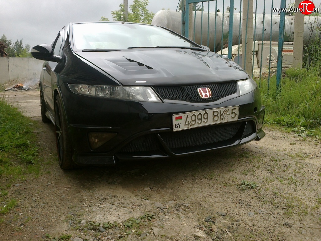 12 899 р. Пластиковый капот Sport Honda Civic FK,FN хэтчбэк 5 дв. дорестайлинг (2005-2008)  с доставкой в г. Вологда