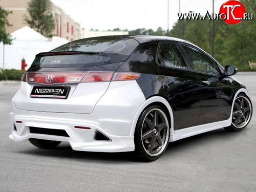 4 499 р. Пороги накладки NeoDesign Honda Civic FK,FN хэтчбэк 5 дв. дорестайлинг (2005-2008)  с доставкой в г. Вологда