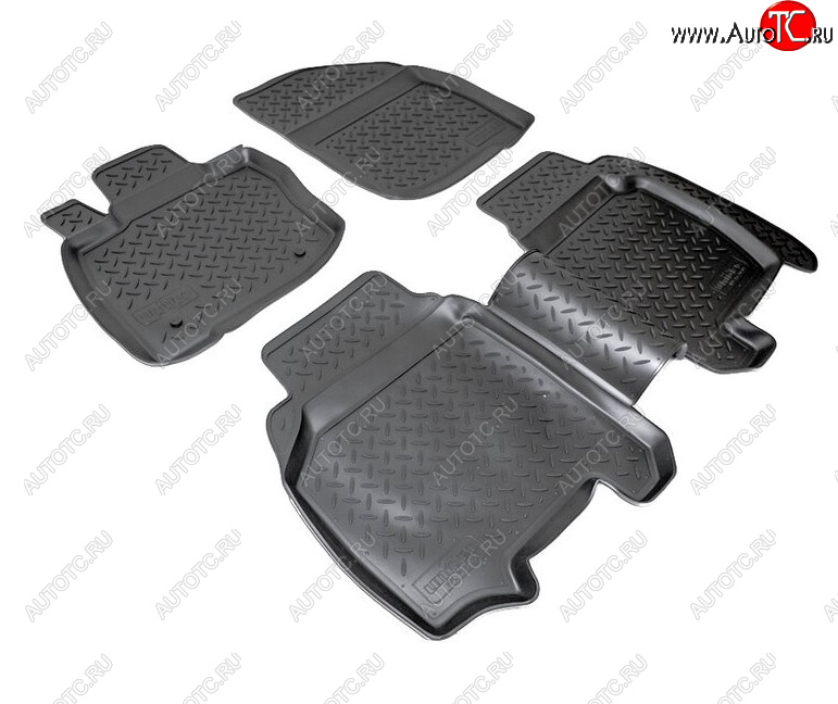 2 359 р. Комплект салонных ковриков Norplast Unidec Honda Civic FK,FN хэтчбэк 5 дв. дорестайлинг (2005-2008) (Цвет: черный)  с доставкой в г. Вологда