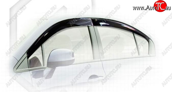 2 159 р. Дефлектора окон CA-Plastiс  Honda Civic  FB (2011-2016) седан (Classic полупрозрачный, Без хром.молдинга, Крепление только на скотч)  с доставкой в г. Вологда