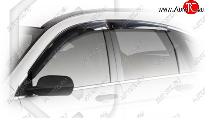 2 099 р. Дефлектора окон CA-Plastiс Honda CR-V RE1,RE2,RE3,RE4,RE5,RE7 дорестайлинг (2007-2010) (Classic полупрозрачный, Без хром.молдинга)  с доставкой в г. Вологда