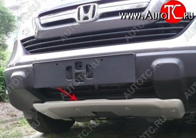 10 349 р. Накладка на передний бампер CT Honda CR-V RE1,RE2,RE3,RE4,RE5,RE7 рестайлинг (2009-2012) (Неокрашенная)  с доставкой в г. Вологда