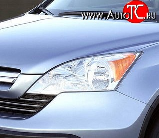 1 809 р. Прозрачная защита передних фар CA Plastic  Honda CR-V  RE1,RE2,RE3,RE4,RE5,RE7 (2007-2010) дорестайлинг (Цвет: прозрачный)  с доставкой в г. Вологда