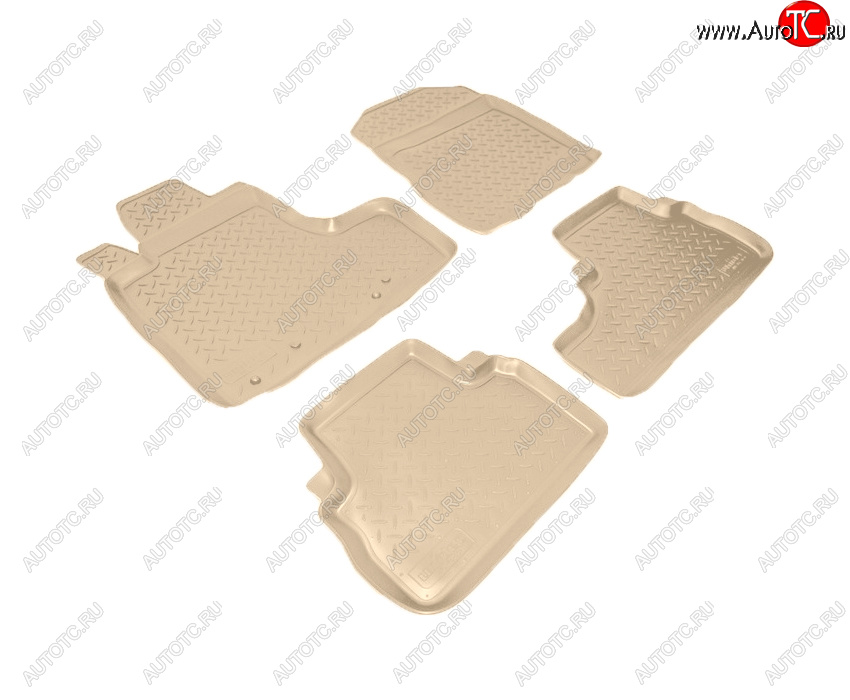 3 199 р. Коврики салона Norplast Unidec Honda CR-V RE1,RE2,RE3,RE4,RE5,RE7 дорестайлинг (2007-2010) (Цвет: бежевый)  с доставкой в г. Вологда
