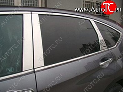 5 949 р. Накладки на стойки дверей СТ Honda CR-V RM1,RM3,RM4 дорестайлинг (2012-2015) (Неокрашенные)  с доставкой в г. Вологда