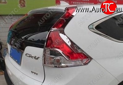 4 749 р. Накладки на фонари СТ Honda CR-V RM1,RM3,RM4 дорестайлинг (2012-2015) (Неокрашенные)  с доставкой в г. Вологда