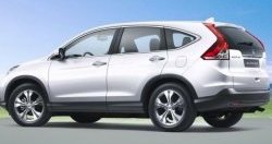 2 149 р. Накладки на внешние ручки дверей СТ Honda CR-V RM1,RM3,RM4 дорестайлинг (2012-2015) (Неокрашенные)  с доставкой в г. Вологда. Увеличить фотографию 3