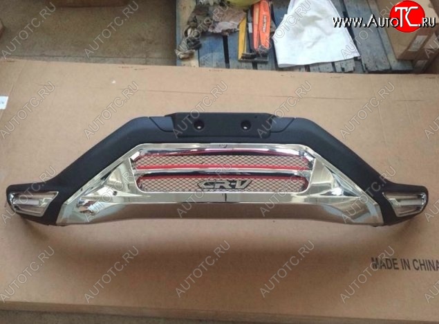 32 399 р. Накладка на передний бампер CT v2 Honda CR-V RM1,RM3,RM4 дорестайлинг (2012-2015) (Неокрашенная)  с доставкой в г. Вологда