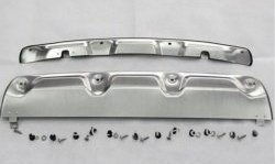 9 749 р. Накладка на задний бампер CT Honda CR-V RM1,RM3,RM4 дорестайлинг (2012-2015) (Неокрашенная)  с доставкой в г. Вологда. Увеличить фотографию 3