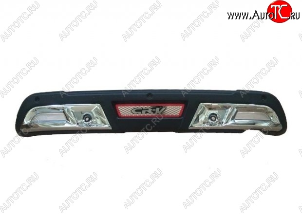 32 399 р. Накладка на задний бампер CT v2 Honda CR-V RM1,RM3,RM4 дорестайлинг (2012-2015) (Неокрашенная)  с доставкой в г. Вологда
