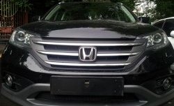 1 469 р. Сетка на бампер (2.0) Russtal (черная) Honda CR-V RM1,RM3,RM4 дорестайлинг (2012-2015)  с доставкой в г. Вологда. Увеличить фотографию 3