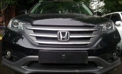 1 469 р. Сетка на бампер (2.0) Russtal (черная) Honda CR-V RM1,RM3,RM4 дорестайлинг (2012-2015)  с доставкой в г. Вологда. Увеличить фотографию 4