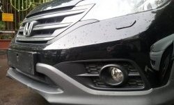 1 539 р. Сетка на бампер (2.0) Russtal (хром) Honda CR-V RM1,RM3,RM4 дорестайлинг (2012-2015)  с доставкой в г. Вологда. Увеличить фотографию 3