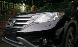 1 539 р. Сетка на бампер (2.0) Russtal (хром) Honda CR-V RM1,RM3,RM4 дорестайлинг (2012-2015)  с доставкой в г. Вологда. Увеличить фотографию 6